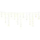 Jingle Jollys 6M Christmas Icicle Lights String Light 160 LED Solar Powered Warm