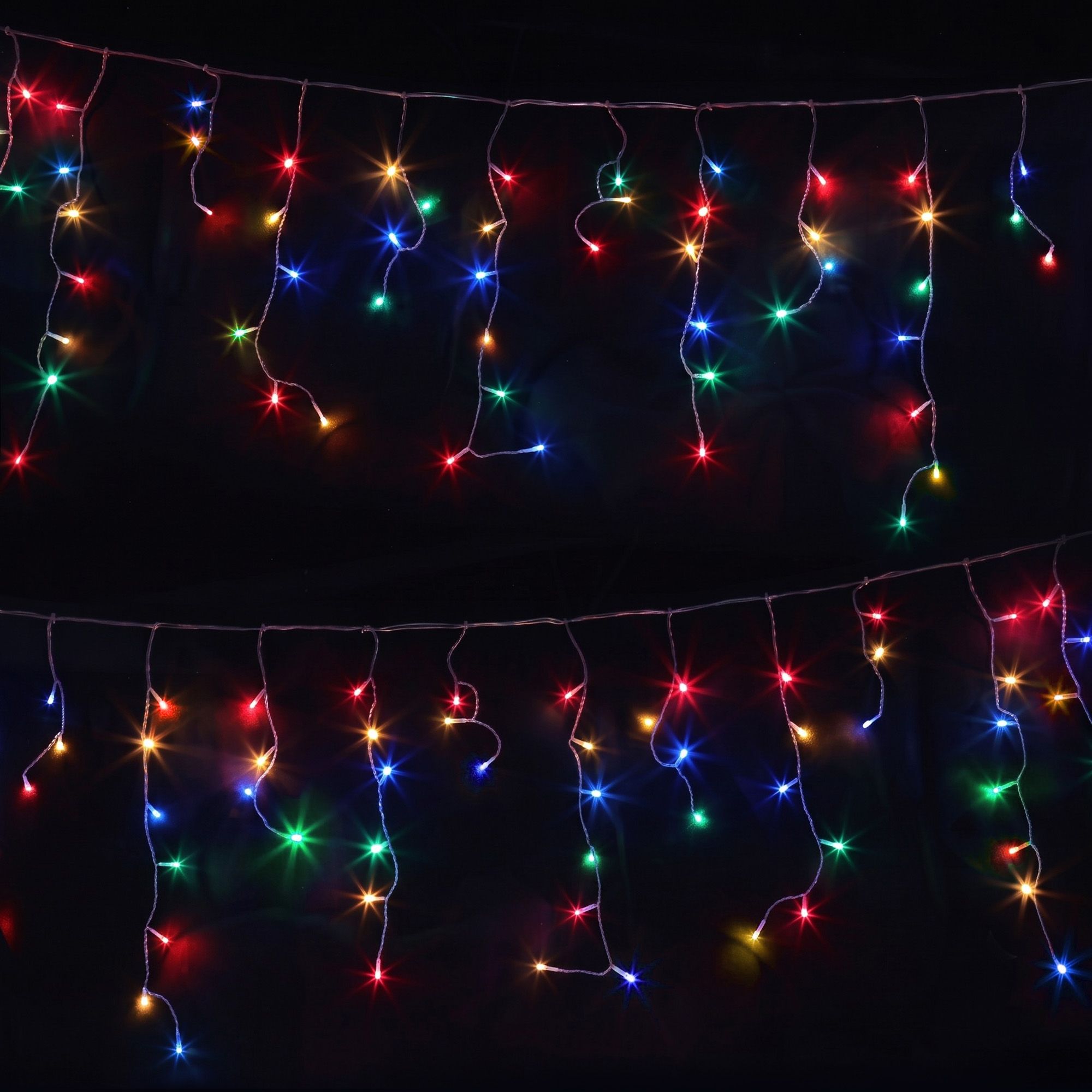 Jingle Jollys 12.5M Solar Christmas Lights Icicle String Light Multi Colour