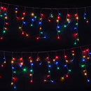 Jingle Jollys 12.5M Solar Christmas Lights Icicle String Light Multi Colour