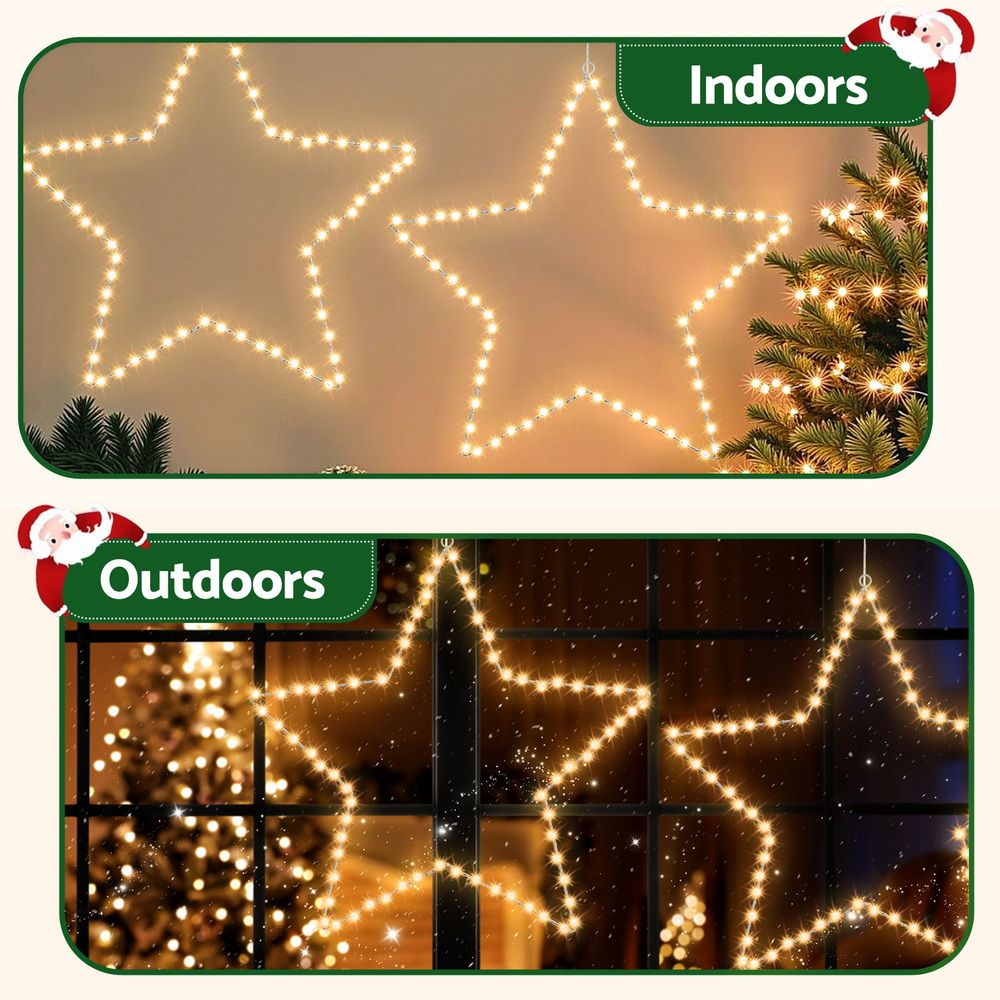 Jingle Jollys Christmas Lights 50cm Star 70 LED Xmas Decorations