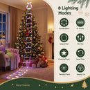 Jingle Jollys 3.5M Christmas Lights 300 LED Ladder Light with Santa Claus Decor