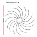 0.5M Christmas Lights 128 LED Spin Motif Light Decorations Jingle Jollys