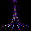 Jingle Jollys 3m Solar Christmas Lights Outdoor Fairy Waterfall Star Multicolour