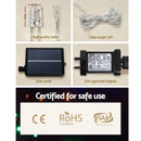 Jingle Jollys 3m Solar Christmas Lights Outdoor Fairy Waterfall Star Multicolour