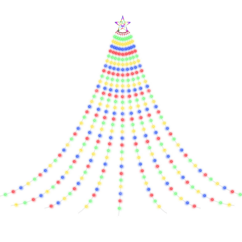 Jingle Jollys 3.8M Christmas Lights Waterfall String Light 340 LED