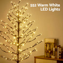 Jingle Jollys 3 Pack LED Christmas Tree Lighted Birch Tree Indoor Outdoor Xmas Decor Warm White