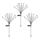 Jingle Jollys Christmas Lights Solar Firefly Lights Garden Decoration Path Lights Warm White 3 Pack