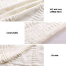 Jingle Jollys Christmas Tree Skirt 90cm Knitted Fabric Xmas Ornament Decor Beige