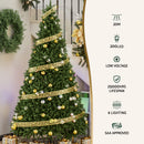 Jingle Jollys 20M Christmas Lights Fairy Ribbon Light 200 LED Xmas Decor Golden