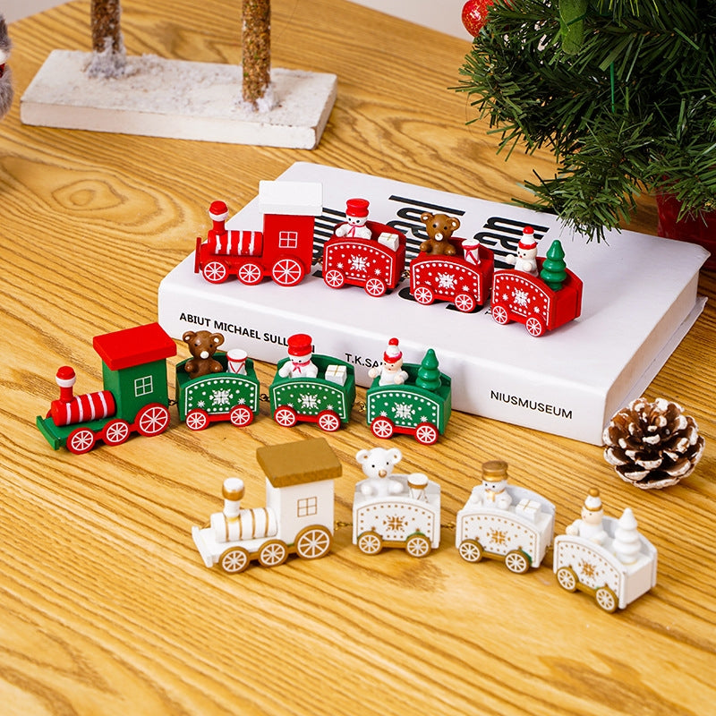 Wooden Mini train Christmas Decoration