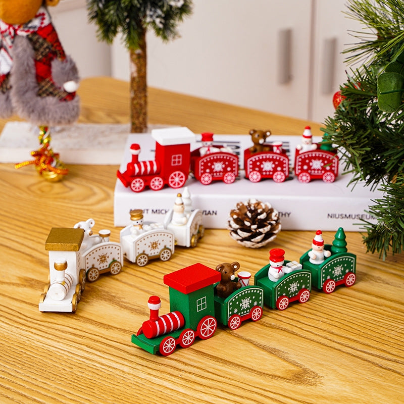 Wooden Mini train Christmas Decoration