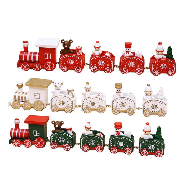 Wooden Mini train Christmas Decoration