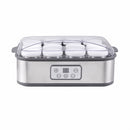 Devanti Yoghurt Maker Machine with 12x180ml Glass Cups Temp Control Grey