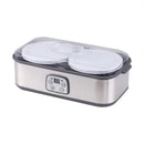 Devanti Greek Yoghurt Maker Machine 2x960ml Large Tubs Temp Control Grey