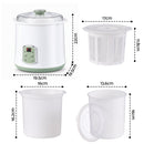 Devanti 2-in-1 Yoghurt Maker and Fermenter 2L with Greek Yoghurt Strainer Soft Cheese Machine
