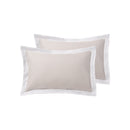 Accessorize Pair of White/Natural Tailored Hotel Deluxe Cotton Standard Pillowcases - NuSea