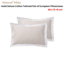 Accessorize Pair of White/Natural Tailored Hotel Deluxe Cotton Standard Pillowcases - NuSea