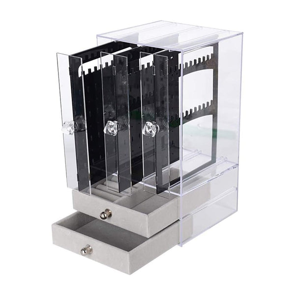 Acrylic Jewelry Storage Box Portable Dustproof Full Clear Display - NuSea