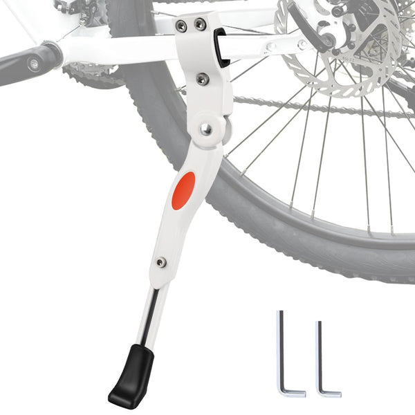 Adjustable Bike Kickstand Kickstand Rear Bicycle Stand for Bike 22" - 28" White - NuSea