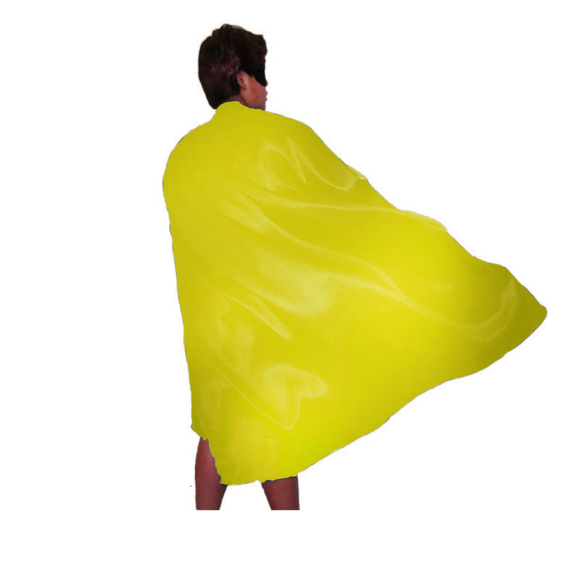 ADULT CAPE Costume Cloak Halloween Fancy Dress Coat Jacket Superhero Book Week - Yellow - NuSea