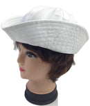 Adult White Sailor Hat Marine Unisex Gob Captain Navy Hen's Night Doughboy Cap - NuSea
