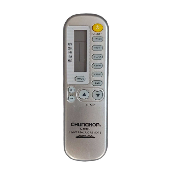 Air Conditioner AC Remote Control Silver - For ACSOM ACTRON AIR ADC AIDELONG - NuSea