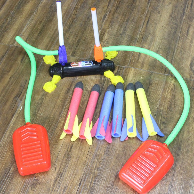 Air Power Foam Duel Rocket Shoot Up Stomp Launcher Kids Outdoor Activities Toys - NuSea