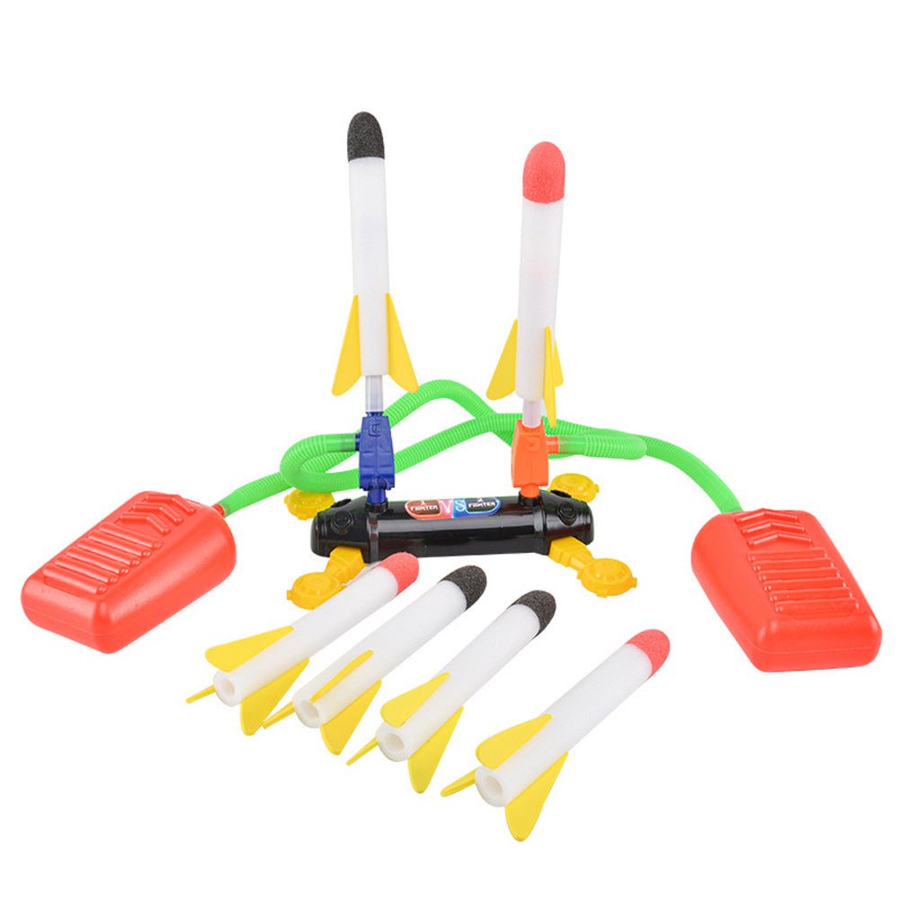 Air Power Foam Duel Rocket Shoot Up Stomp Launcher Kids Outdoor Activities Toys - NuSea