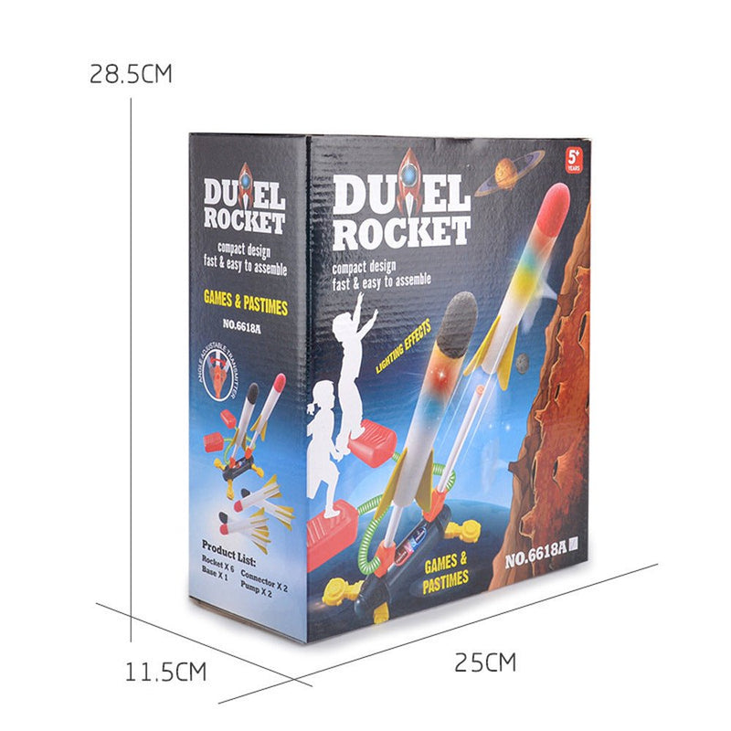 Air Power Foam Duel Rocket Shoot Up Stomp Launcher Kids Outdoor Activities Toys - NuSea