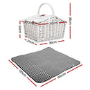 Alfresco 2 Person Picnic Basket Set Insulated Blanket Bag - NuSea