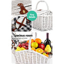 Alfresco 2 Person Picnic Basket Set Insulated Blanket Bag - NuSea