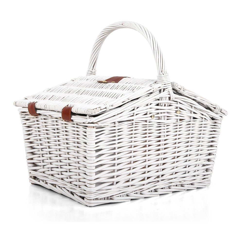 Alfresco 2 Person Picnic Basket Set Insulated Blanket Bag - NuSea
