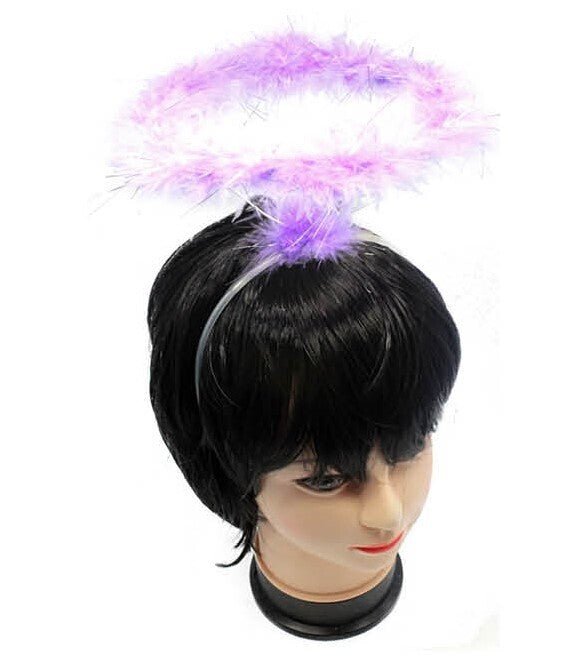 ANGEL HEADBAND Fairy Halo Hair Hoop Costume Dress Up Party - Violet Purple - NuSea