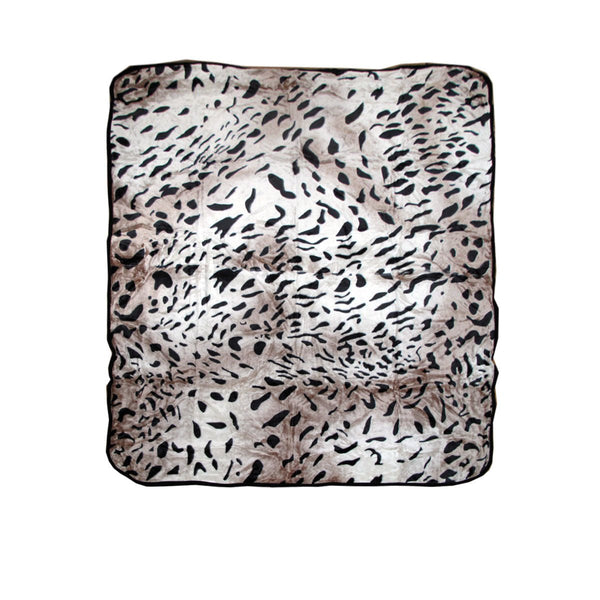 Animal Skin Pattern Faux Mink Blanket Queen Jaguar - NuSea