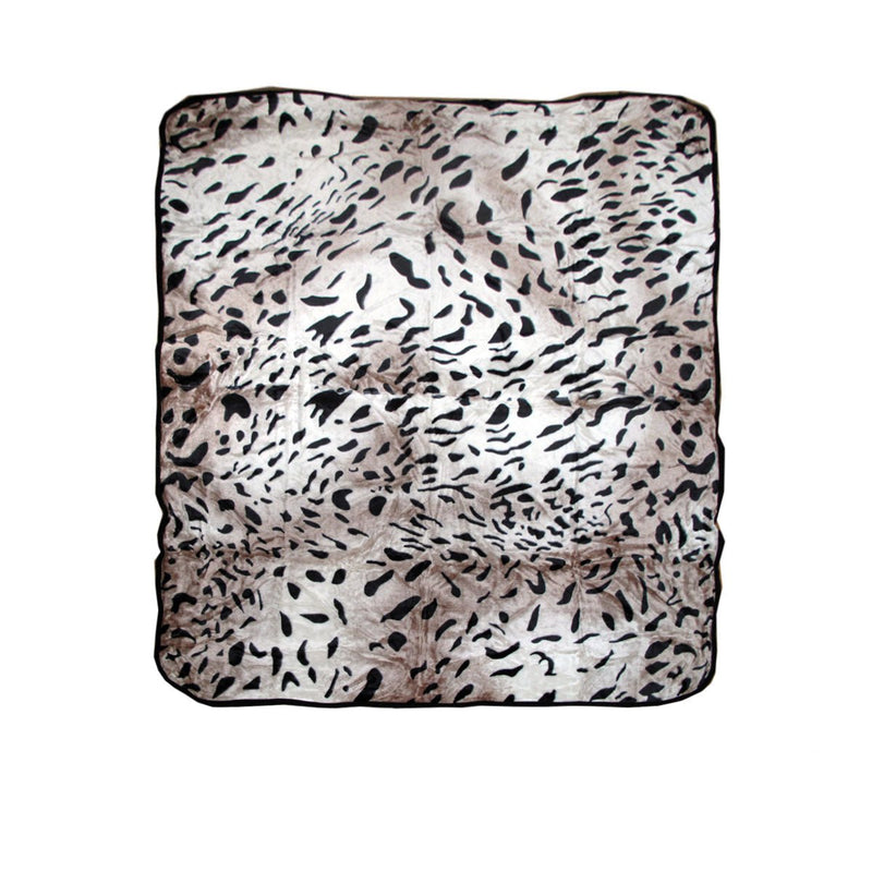 Animal Skin Pattern Faux Mink Blanket Queen Jaguar - NuSea