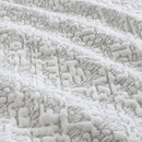 Ardor Norfolk White 3 Pcs Embossed Comforter Set Queen/King - NuSea