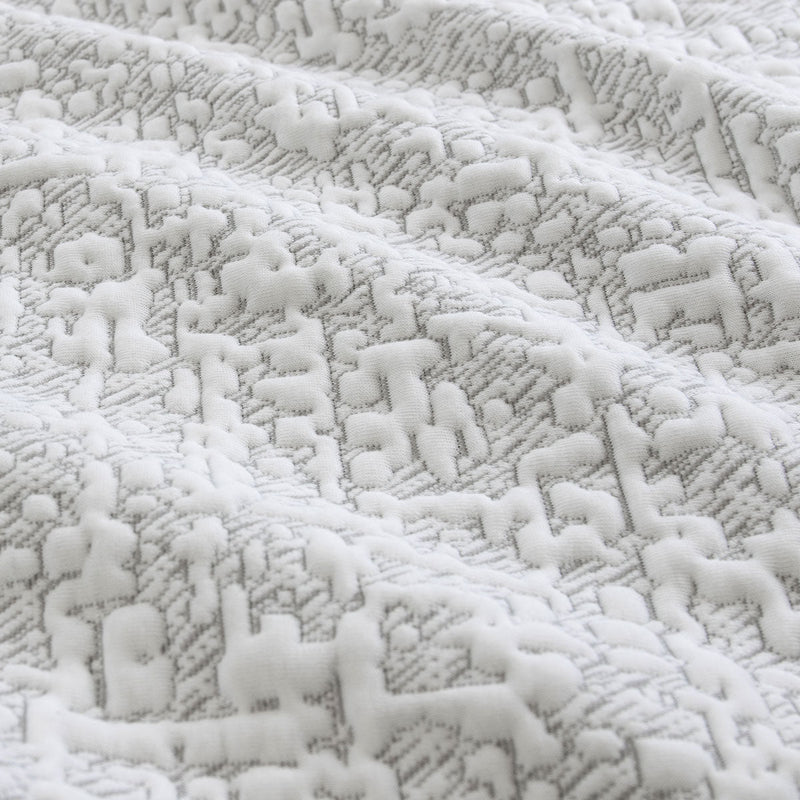 Ardor Norfolk White 3 Pcs Embossed Comforter Set Queen/King - NuSea