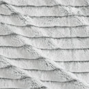 Ardor Striped Faux Fur Grey Super Soft Quilt Cover Set Queen - NuSea