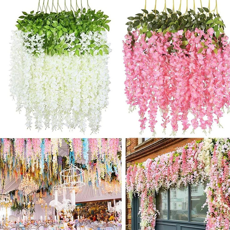 Artificial Hanging Silk Garland Vine Flowers Garden Decoration - NuSea