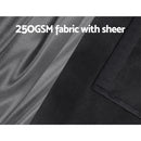 Artiss 2X 132x242cm Blockout Sheer Curtains Black - NuSea