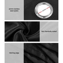 Artiss 2X 132x274cm Blockout Sheer Curtains Black - NuSea