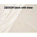 Artiss 2X 132x304cm Blockout Sheer Curtains Beige - NuSea