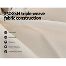 Artiss 2X Blockout Curtains Eyelet 140x230cm Beige - NuSea