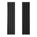 Artiss 2X Blockout Curtains Eyelet 140x230cm Black - NuSea