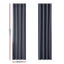 Artiss 2X Blockout Curtains Eyelet 140x230cm Charcoal - NuSea