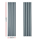 Artiss 2X Blockout Curtains Eyelet 140x230cm Grey - NuSea