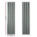 Artiss 2X Blockout Curtains Eyelet 140x230cm Grey Shine - NuSea