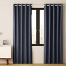 Artiss 2X Blockout Curtains Eyelet 180x213cm Charcoal - NuSea