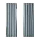 Artiss 2X Blockout Curtains Eyelet 180x213cm Grey - NuSea