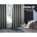 Artiss 2X Blockout Curtains Eyelet 180x213cm Grey Shine - NuSea